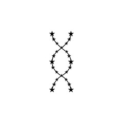 DNA, genetic sign, medical , health black color icon