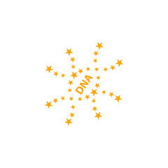 DNA, genetic sign, medical , health orange color icon