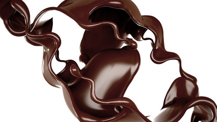 Splash of fluid. 3d illustration, 3d rendering.