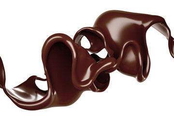 Splash of fluid. 3d illustration, 3d rendering.