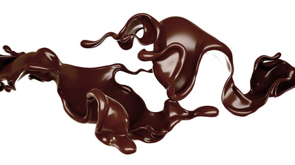 Splash of fluid. 3d illustration, 3d rendering.