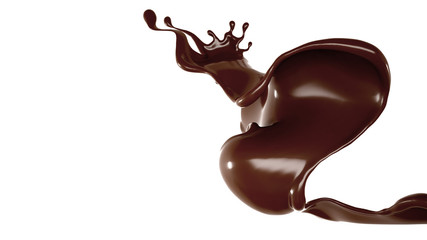 Splash of fluid. 3d illustration, 3d rendering.