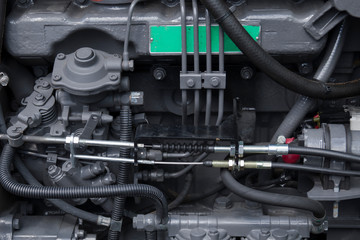 Element of engine system of new modern agricultural tractor or combine or harvester