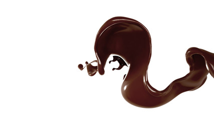 Splash of fluid. 3d illustration, 3d rendering.