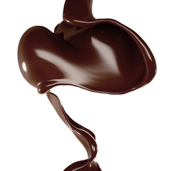 Splash of fluid. 3d illustration, 3d rendering.