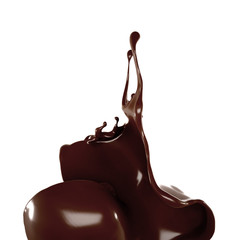 Splash of fluid. 3d illustration, 3d rendering.