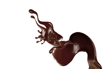 Splash of fluid. 3d illustration, 3d rendering.