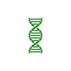 DNA, genetic sign, medical , health green color icon