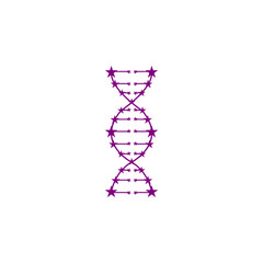 DNA, genetic sign, medical , health purple color icon