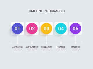 Modern abstract 3D infographic template with steps for success. Business circle template with options for brochure, diagram, workflow, timeline, web design. Vector EPS 10