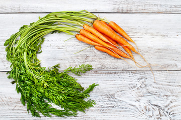 fresh marking on  light, wooden background, autumn harvest