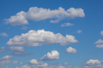 bleu sky with white clouds