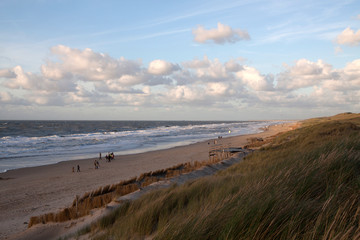 Coastal beach scenery at the North Sea by Callantsoog