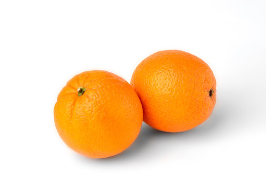 Juicy fresh oranges fruit isolated on white background