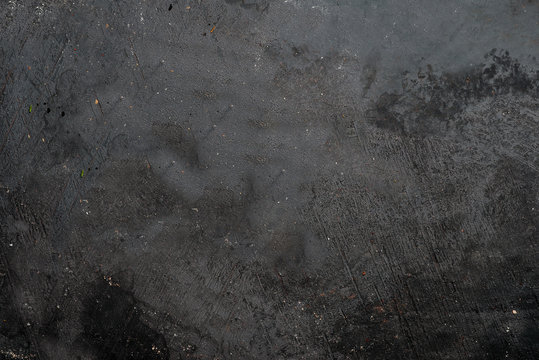Spices and seasonings, salt on a dark gray background