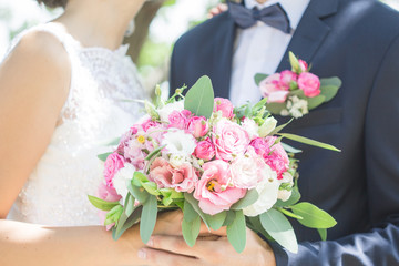 Bridal bouquet of fresh flowers
