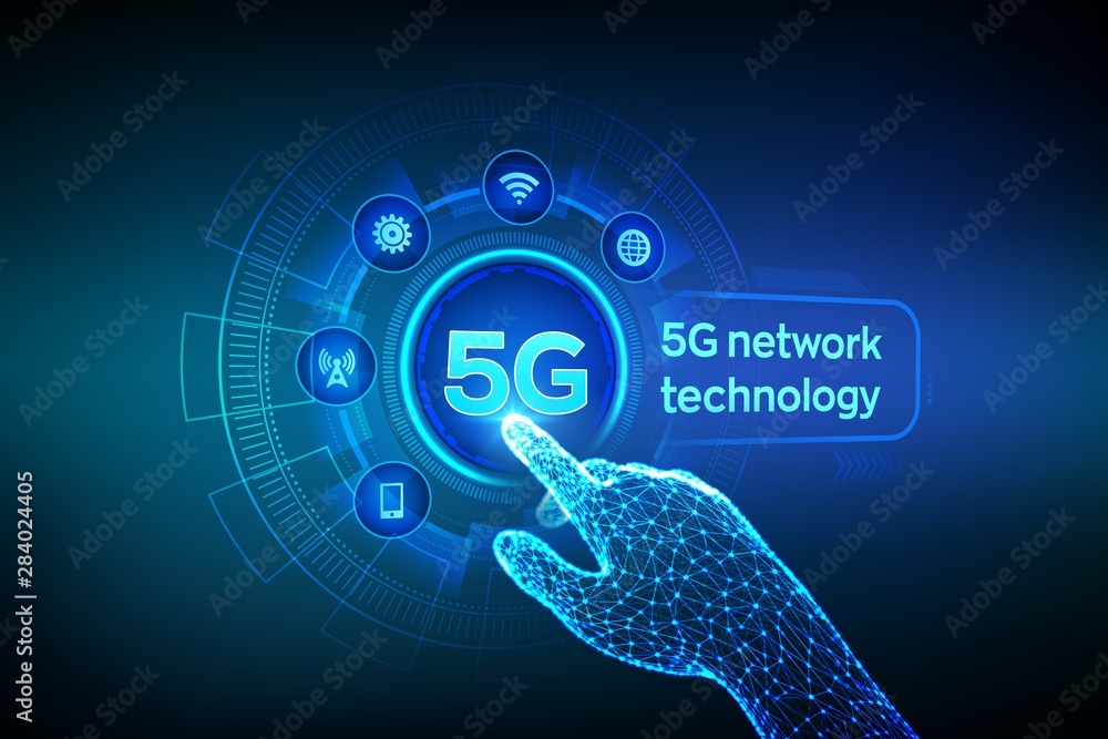 Poster 5g network wireless systems and internet of things, smart city and communication network. 5g wireles