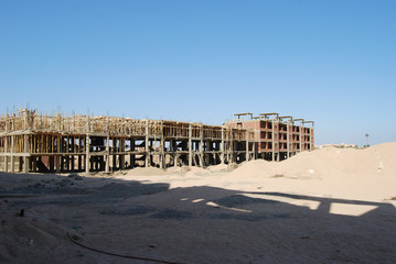 Fototapeta na wymiar A building site in Sharm el Sheikh, Egypt