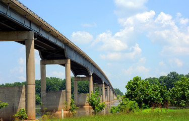 Bridge Spans Arkansas River