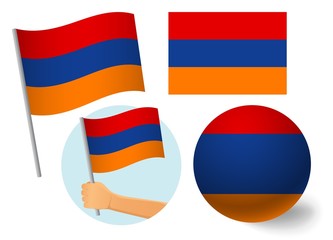 armenia flag icon set