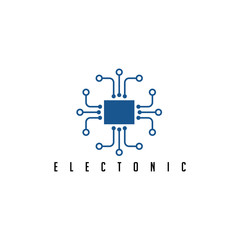 A logo about an electrical scheme related to bitcoin.