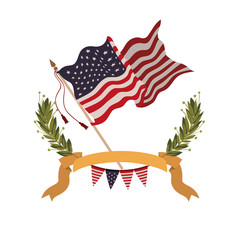 united states flag isolated icon