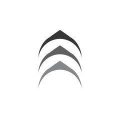 Triple Up Arrow logo design vector