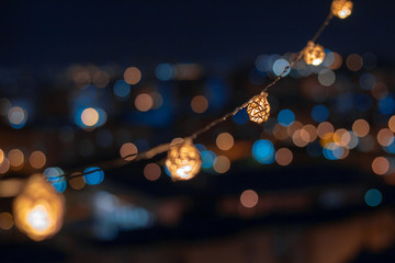 lights on background of lights