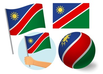 Namibia flag icon set