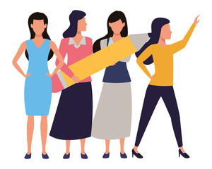 Obraz premium Executive business workers with tools