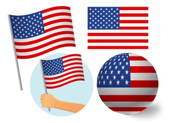 United States flag icon set