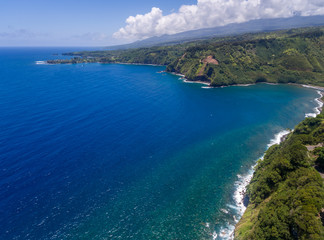 Fototapeta na wymiar Aerial view of the Maui coastline 