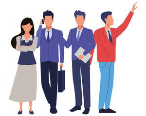 Executive business workers with tools