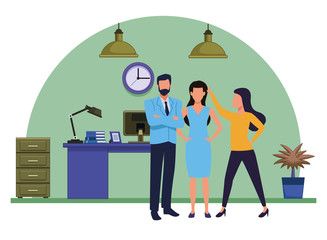 Naklejka premium Executive business workers with tools