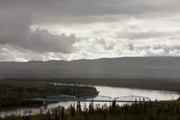 Pelly Crossing River bridge Yukon Territory Canada