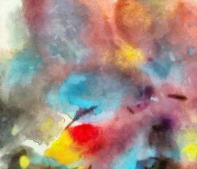 Fototapeta premium Original abstract painting at canvas. Mixed media pattern. Hand drawn art background.