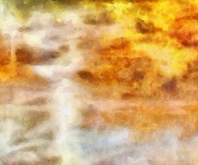 Original abstract painting at canvas. Mixed media pattern. Hand drawn art background.