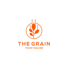 Grain Logo Design Vector Template