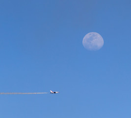 F16 over moon