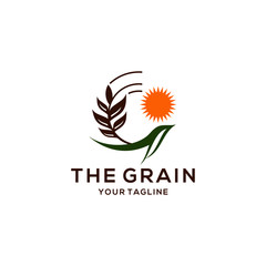 Grain Logo Design Vector Template