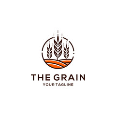 Grain Logo Design Vector Template