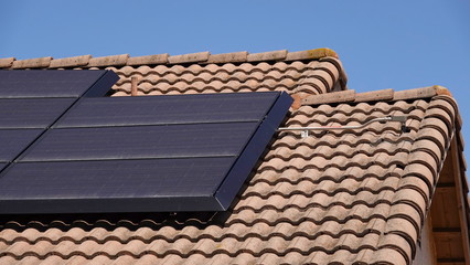 Solar panels on home