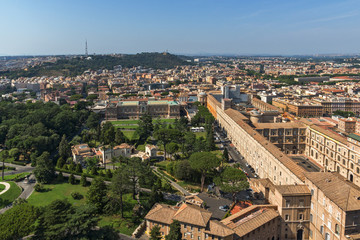Fototapeta premium Panorama of Vatican city and Rome, Italy
