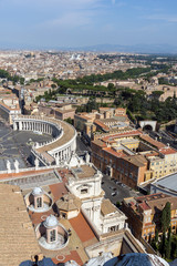 Fototapeta premium Panorama of Vatican city and Rome, Italy