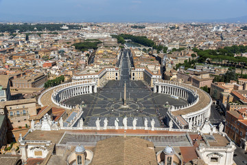 Fototapeta premium Panorama of Vatican city and Rome, Italy
