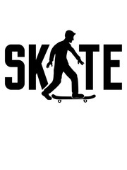 sport skate design cool text brett skater skateboard fahren hobby spaß rollen unterwegs tricks stunts schnell clipart