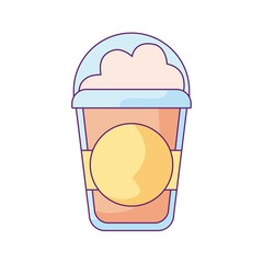 delicious milkshake of coffee isolated icon