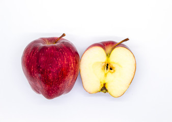 Red apple isolated White background