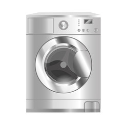 Washer. Home appliances isolated on a white background.