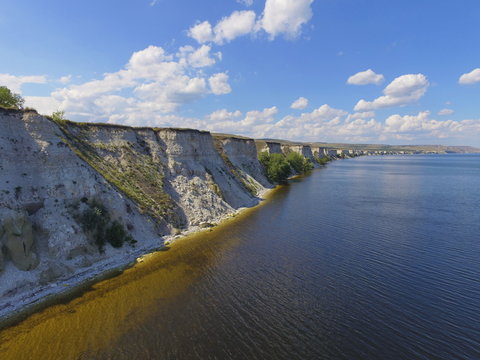 The cliff of Stepan Razin on Volga river, Saratov oblast, Russia